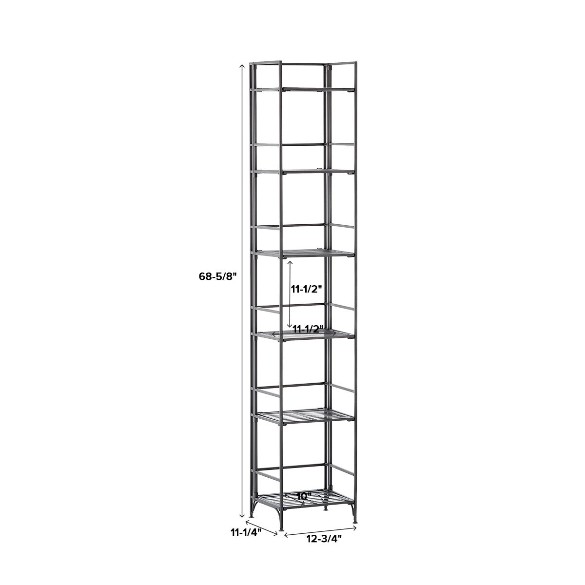 6Shelf Iron Folding Tower The Container Store