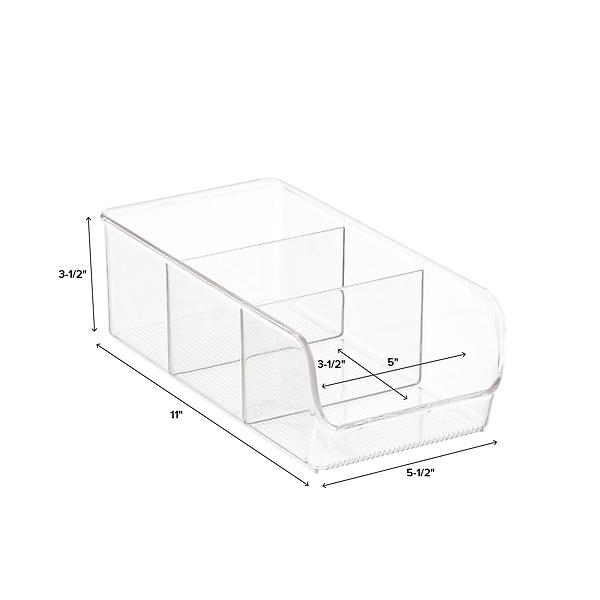 iDesign Linus 3-Section Divided Cabinet Organizer | The Container Store