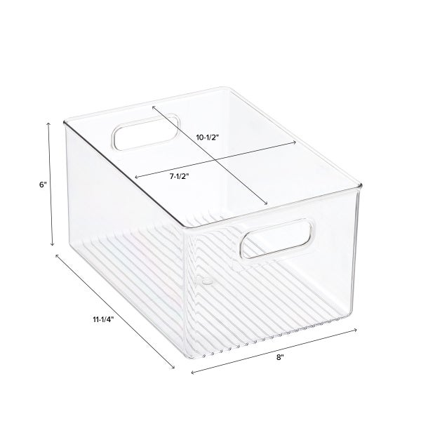 iDesign Linus Clear Storage Bins The Container Store