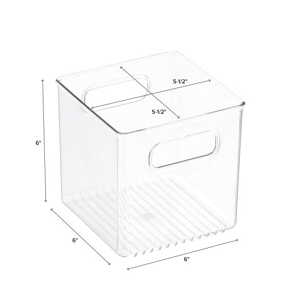 iDesign Linus Clear Storage Bins The Container Store