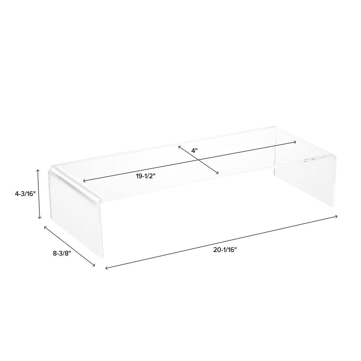 Clear Acrylic Monitor Riser | The Container Store