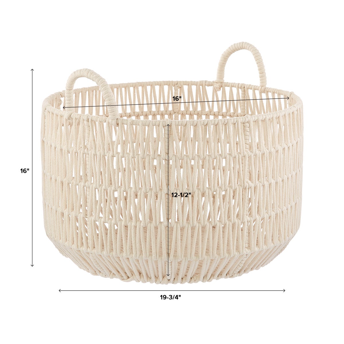 Round Cotton Rope Laundry Basket The Container Store