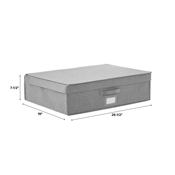 Oxford Grey Under Bed Storage Box with Vacuum Bag The Container Store