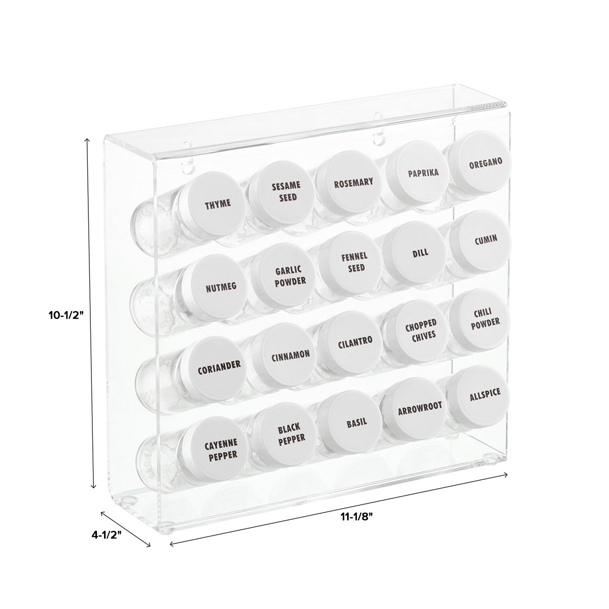 Acrylic 20-Bottle Spice Rack