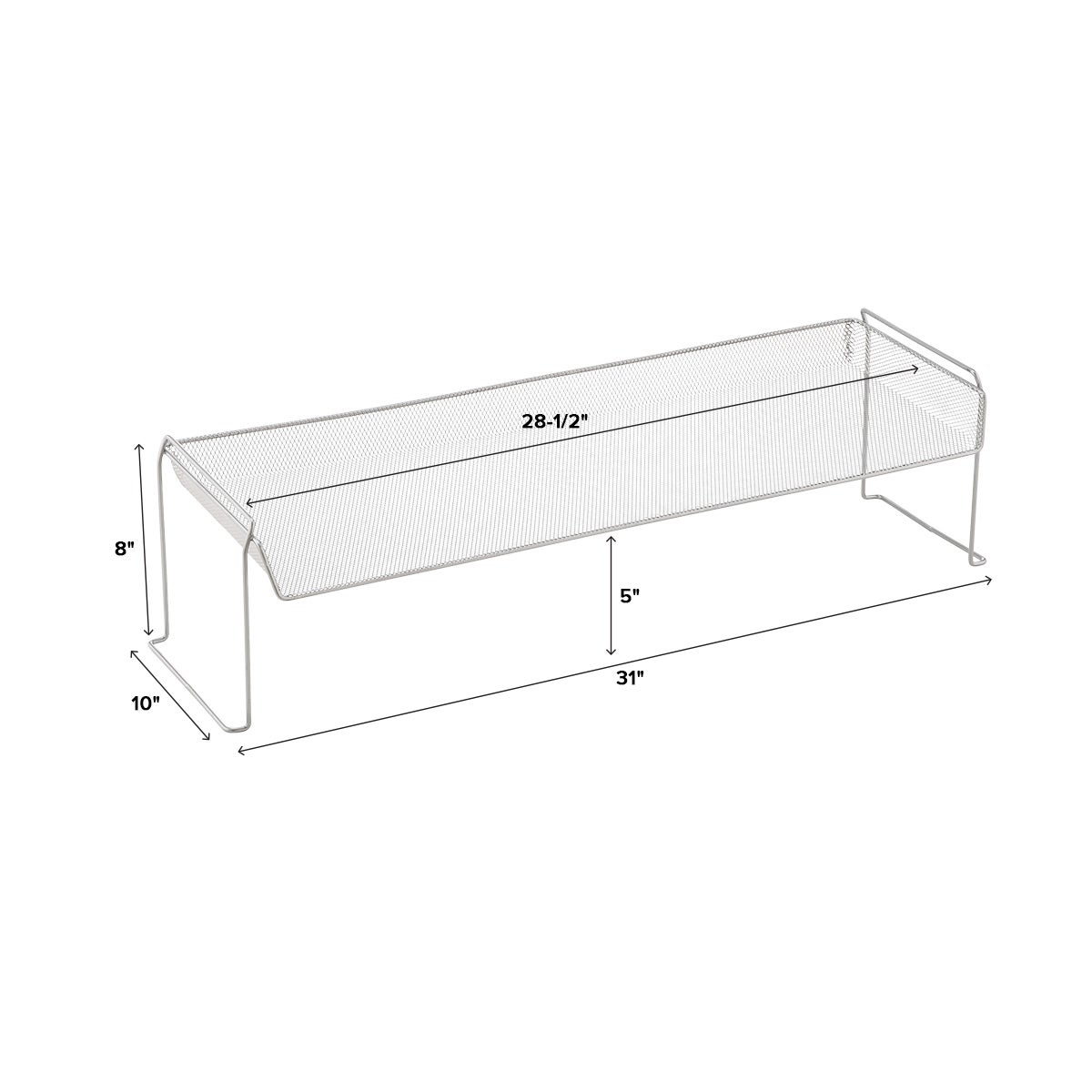 replacement sku- Silver Mesh Stackable Shoe Shelf
