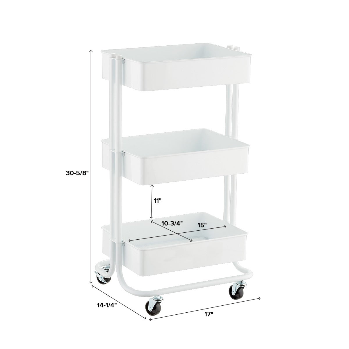 College Kitchen 3Tier Rolling Cart Starter Kit The Container Store