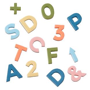 Soft Rainbow Muted Foam Magnetic Letters