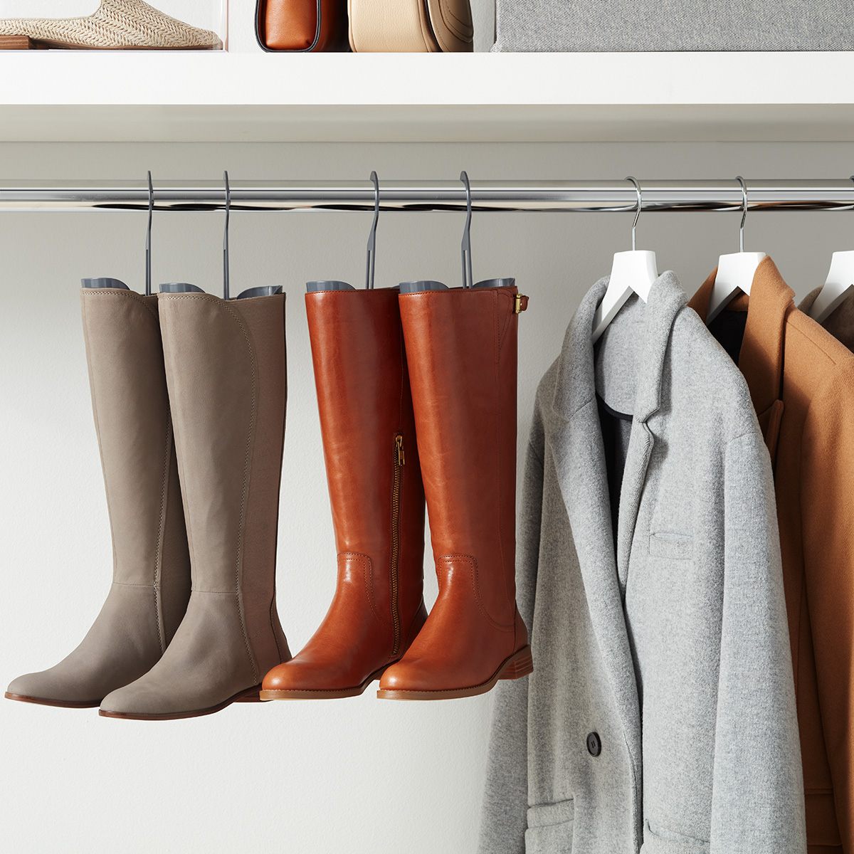 Tall Grey Boot Shapers The Container Store