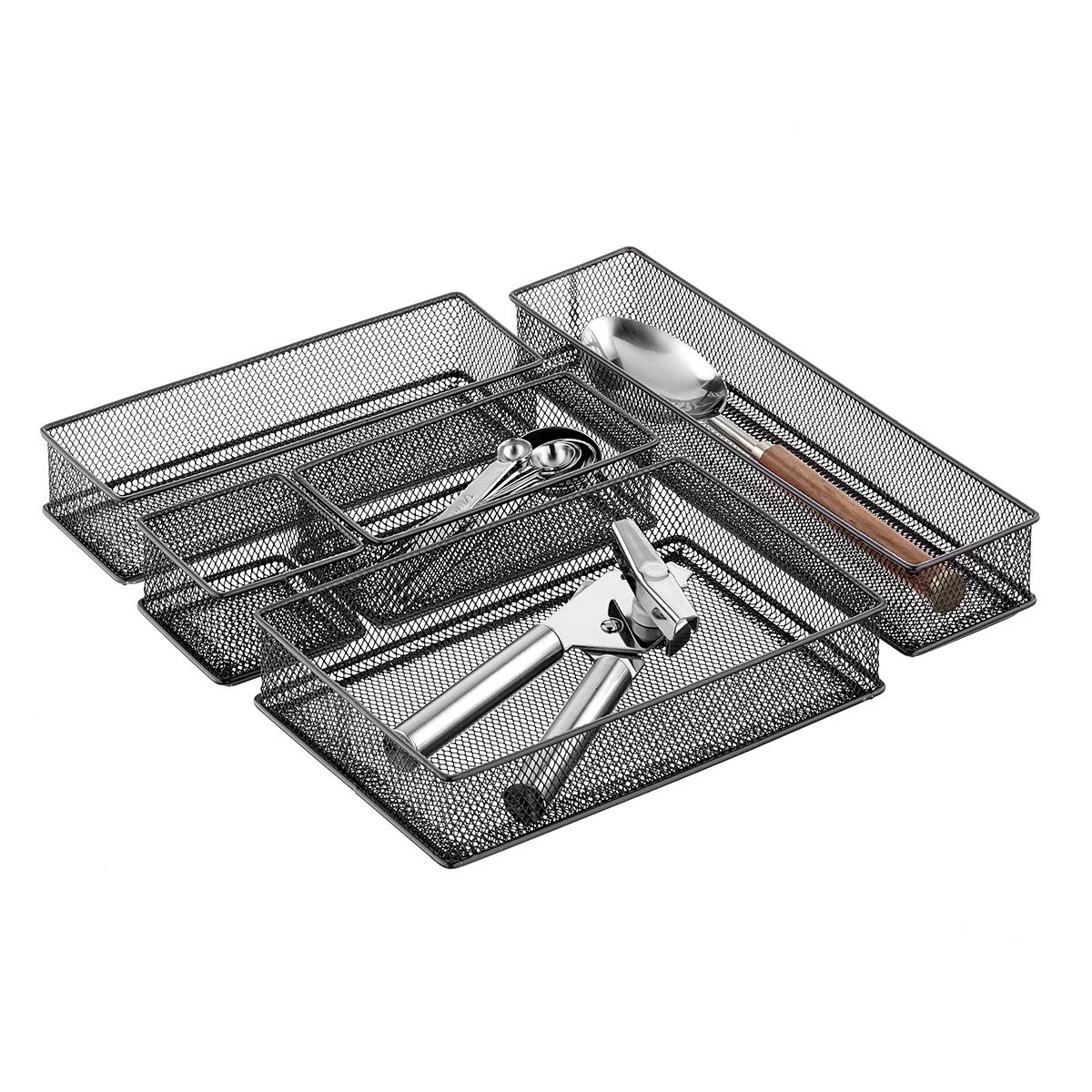 Graphite Mesh Drawer Organizer Set The Container Store