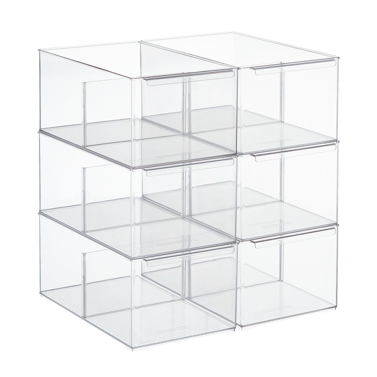 The Everything Organizer Shelf Depth Pantry Bin w/ Divider Large Pkg/6