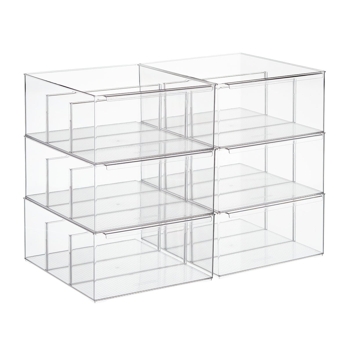 The Everything Organizer Shelf Depth Pantry Bin w/ Dividers X-Large Pkg/6