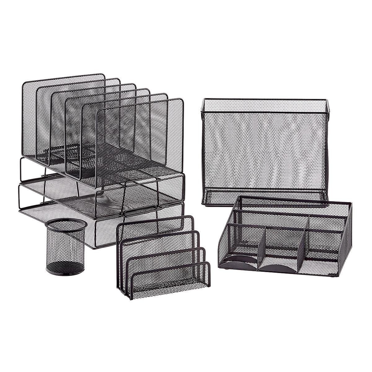 Graphite Mesh Office Starter Kit | The Container Store