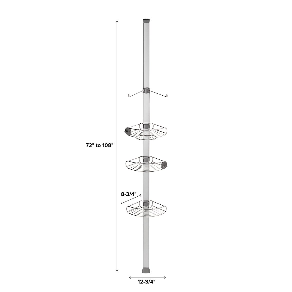 simplehuman Stainless Steel Tension Pole Shower Caddy