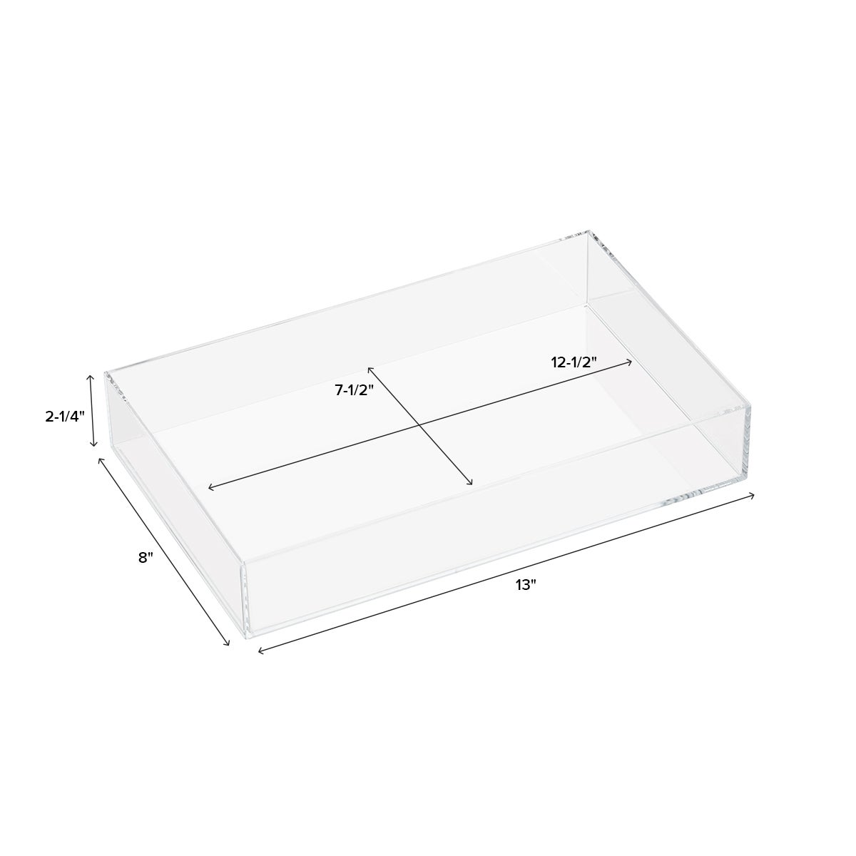 Clear Acrylic Large Stackable Trays