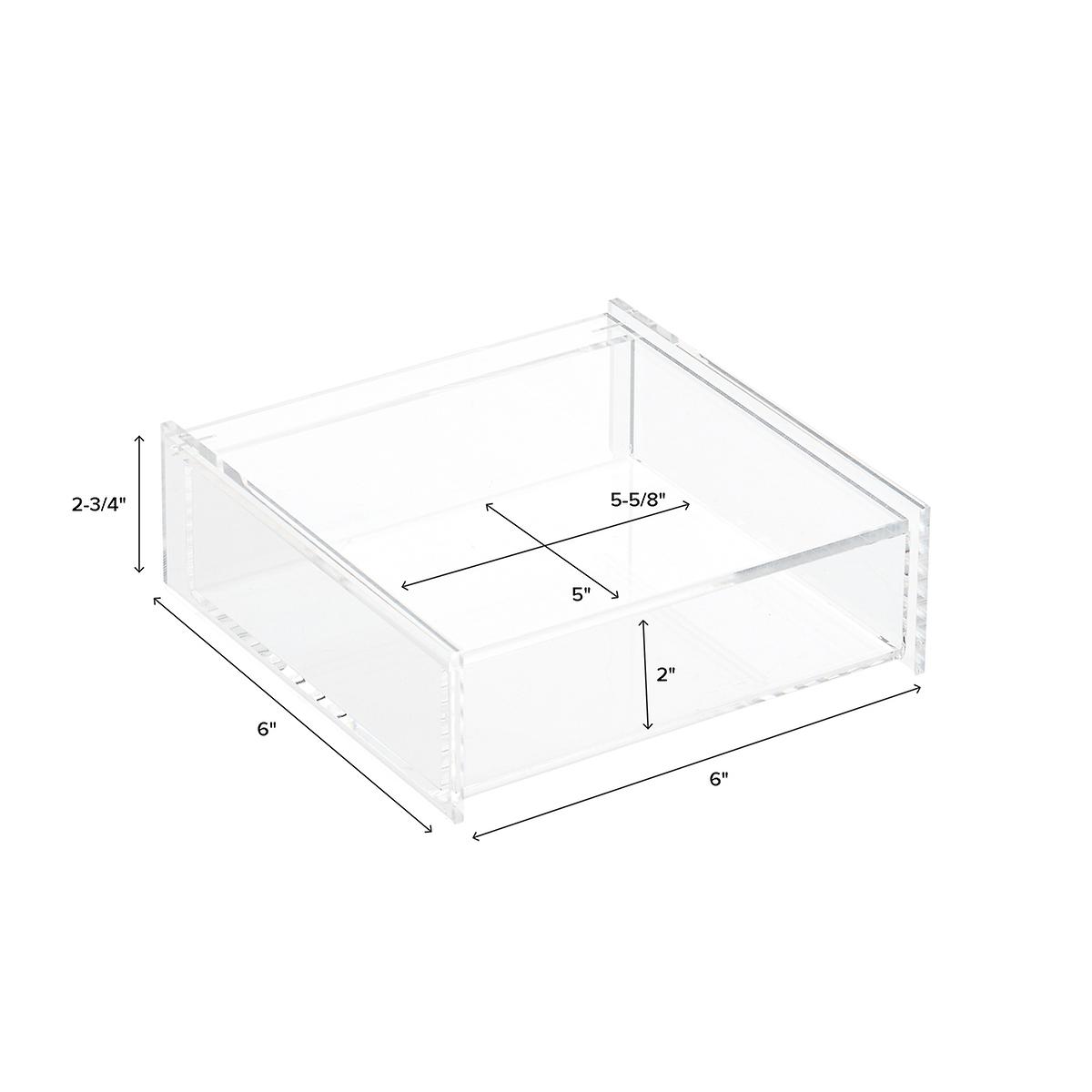 Acrylic Square Hinged-Lid Box | The Container Store