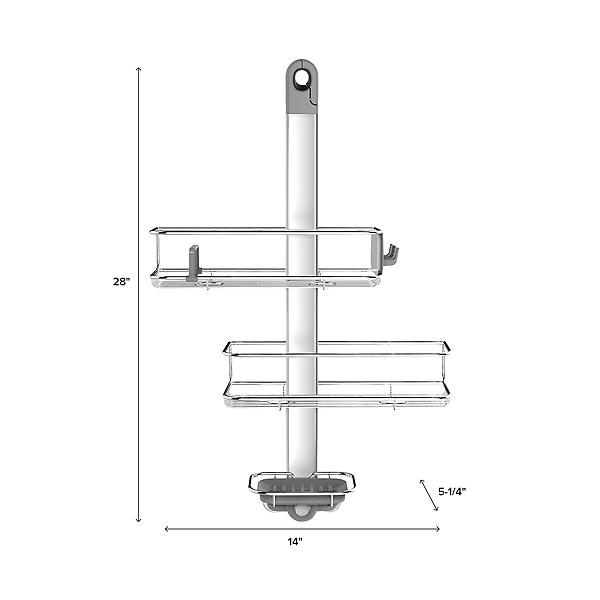 simplehuman Adjustable Shower Caddy | The Container Store