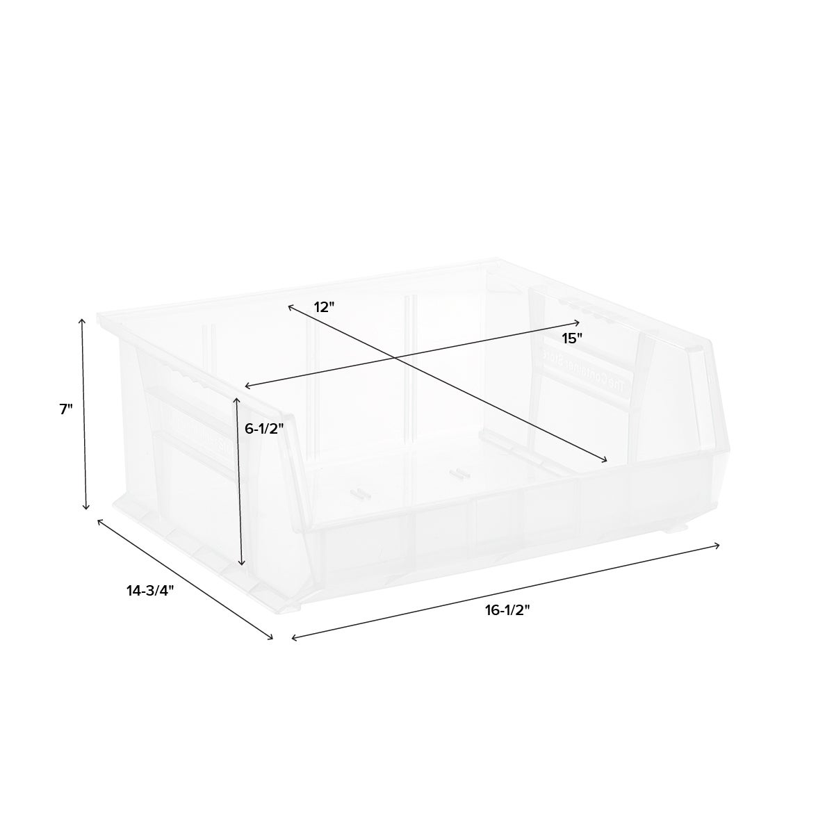 Utility Extra Wide Stackable Plastic Bins The Container Store