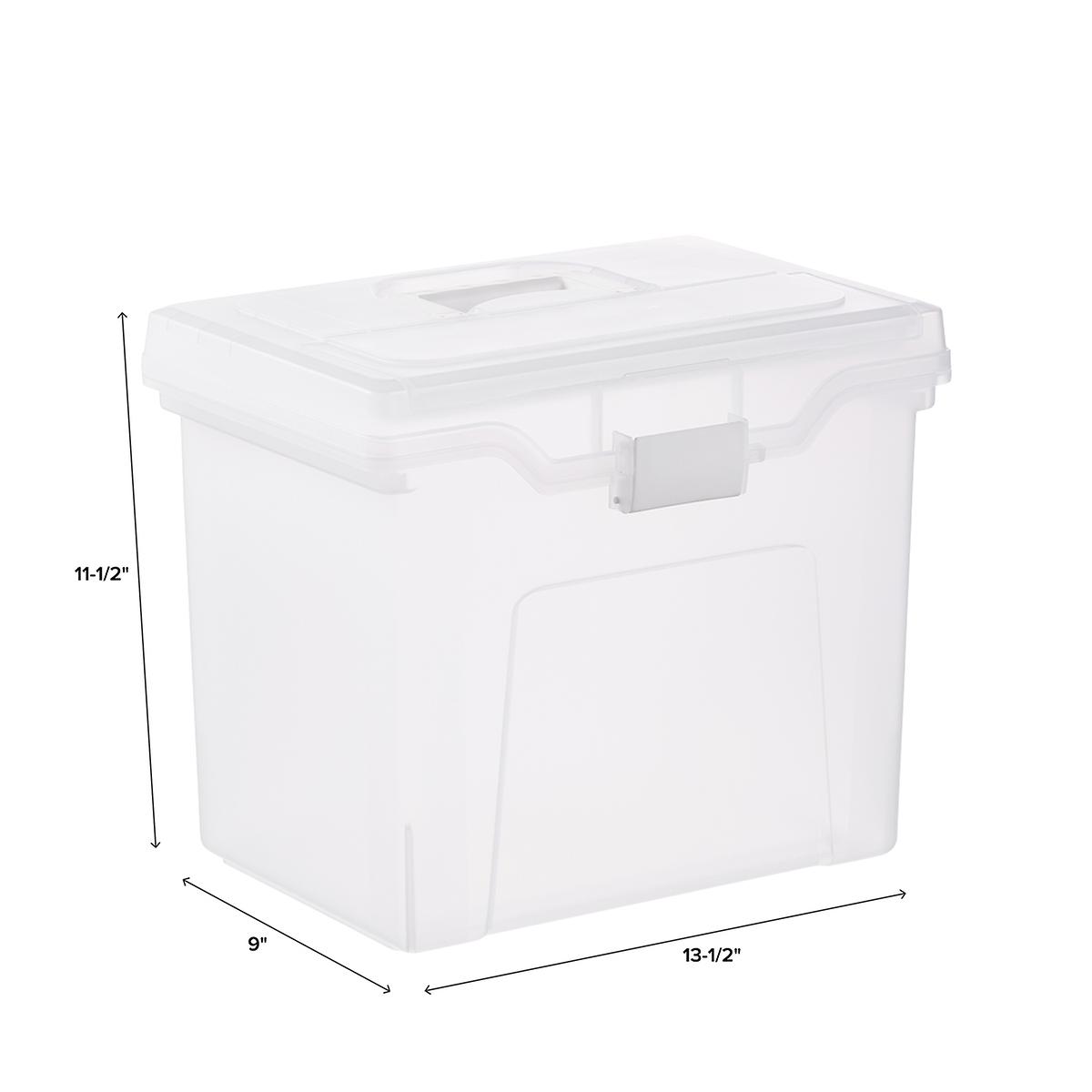 Iris Clear Letter-Size Portable File Box with Lid Organizer | The ...