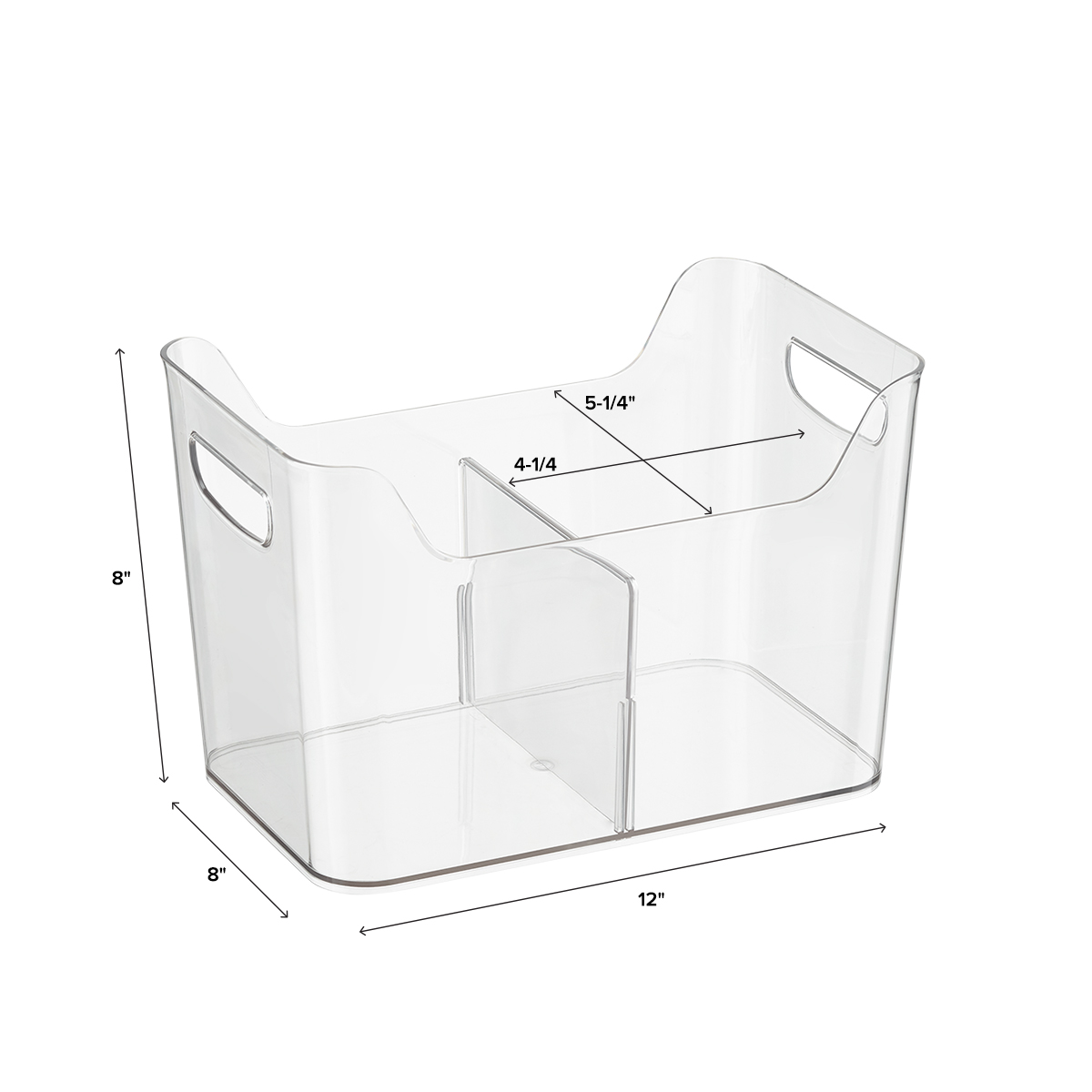 container store divided freezer bin