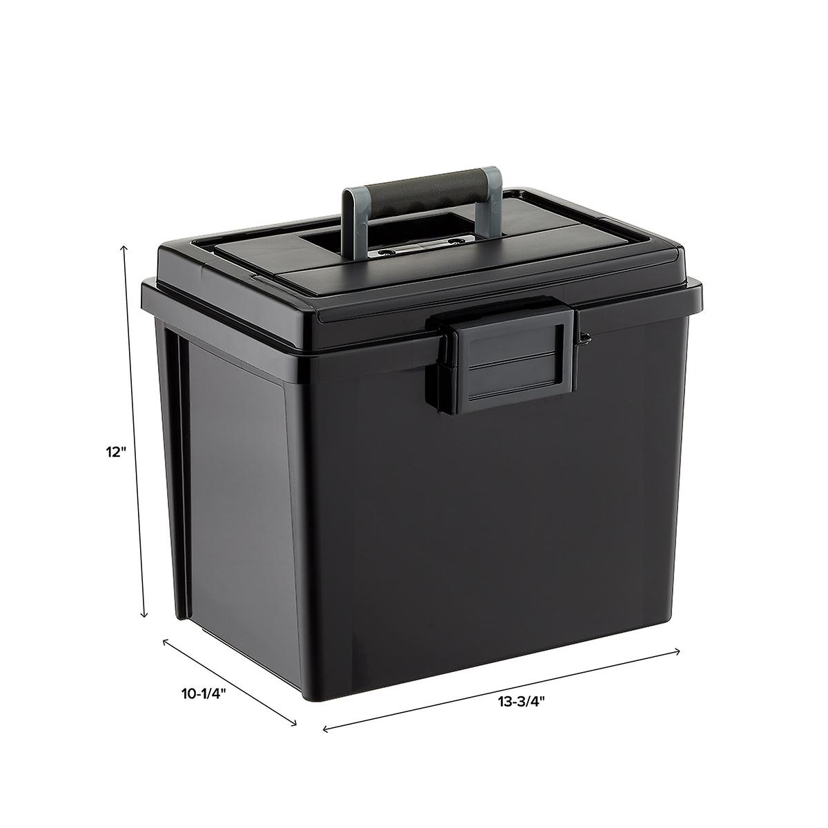 iris-black-weathertight-portable-file-box-with-handle-the-container-store