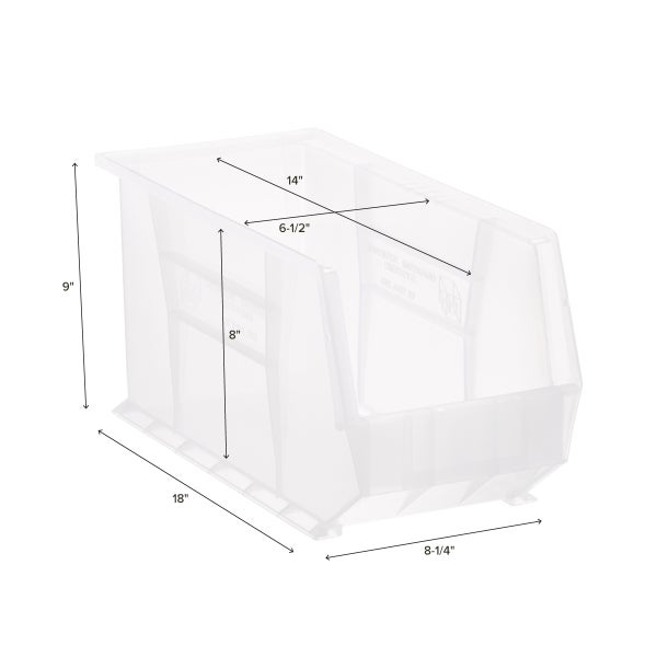 Utility Narrow Large Stackable Plastic Bins The Container Store