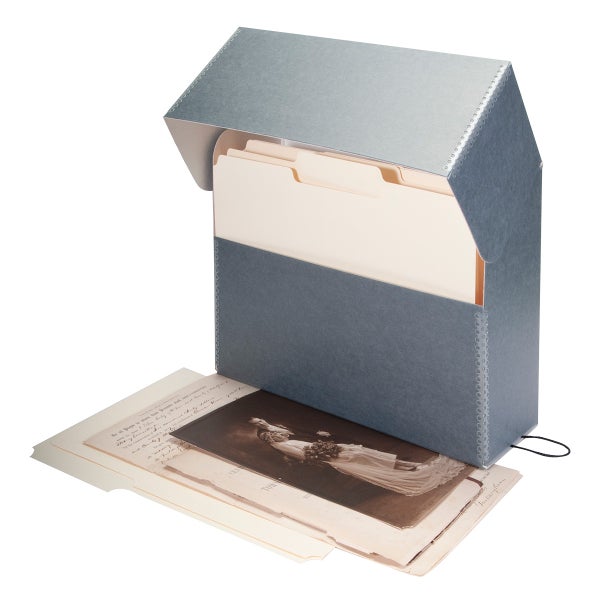 University Products LetterSize Archival File Storage Box & Files The