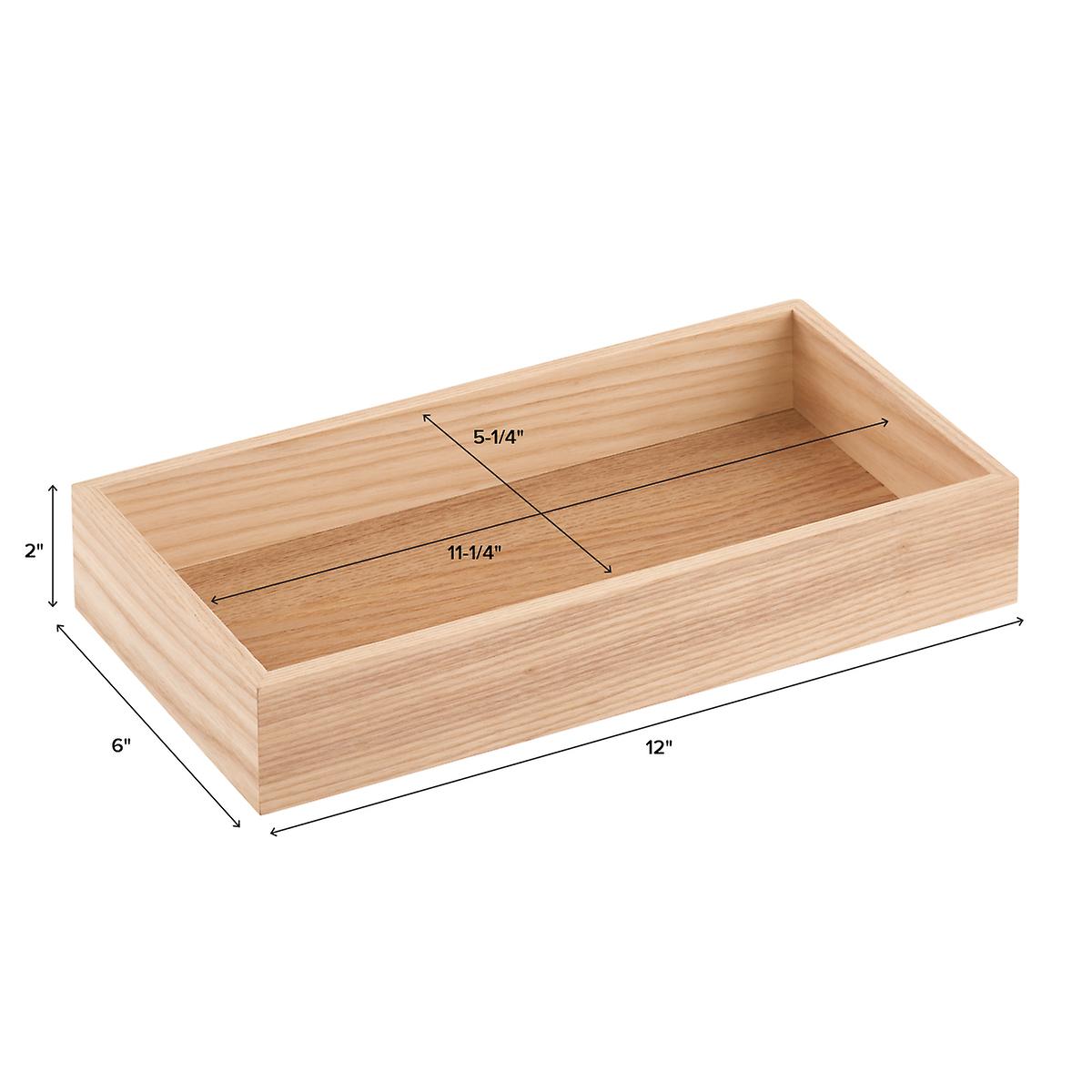 Stackable Ash Wood Drawer Organizers | The Container Store