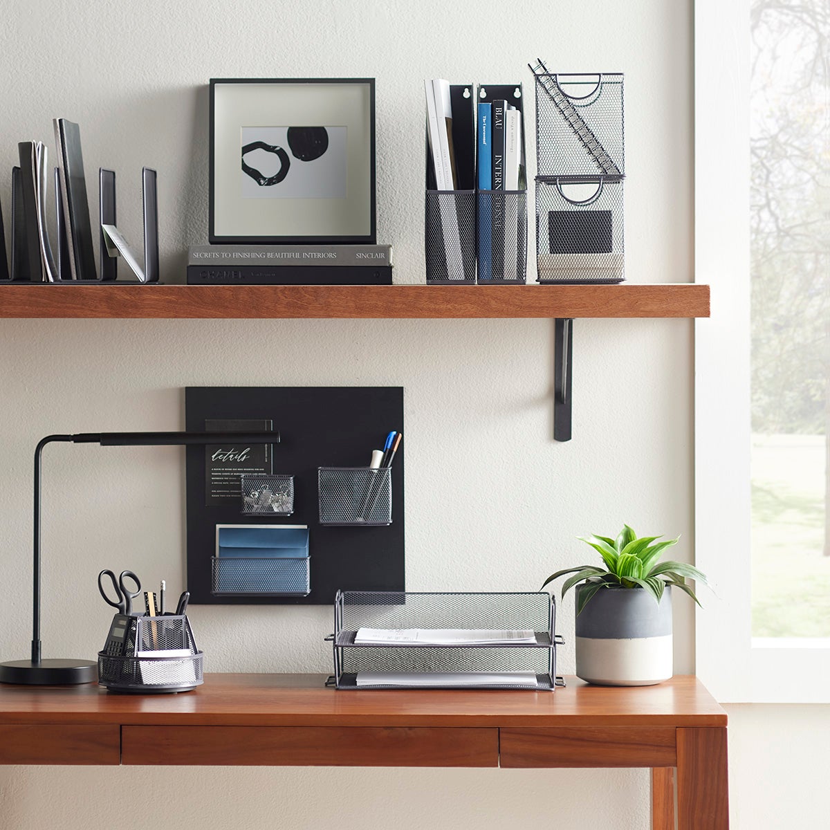 Graphite Mesh Office Starter Kit The Container Store