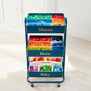 Teal 3-Tier Cart Toy Solution