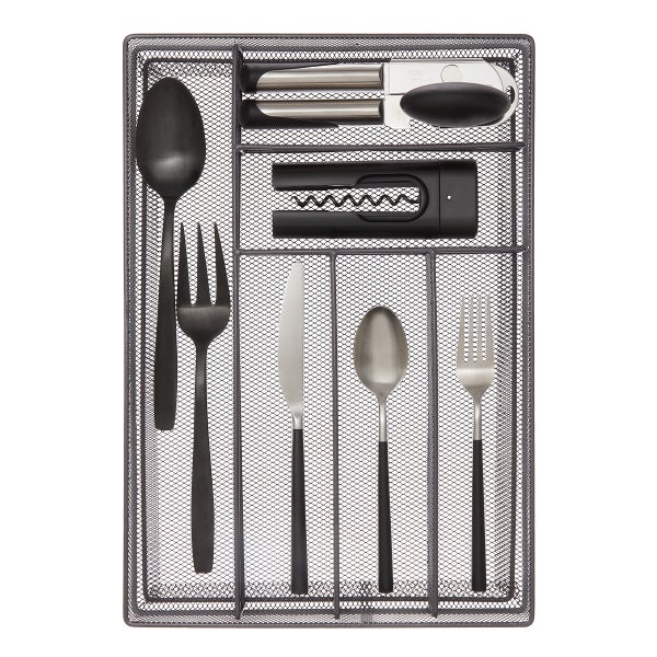 Graphite Mesh Cutlery Trays The Container Store