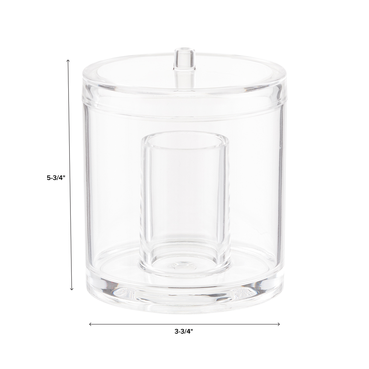 2 Section Acrylic Canister The Container Store   10050403 2 Section Acrylic Canister  