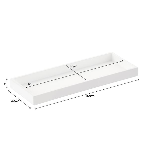 White Lacquered Vanity Tray | The Container Store