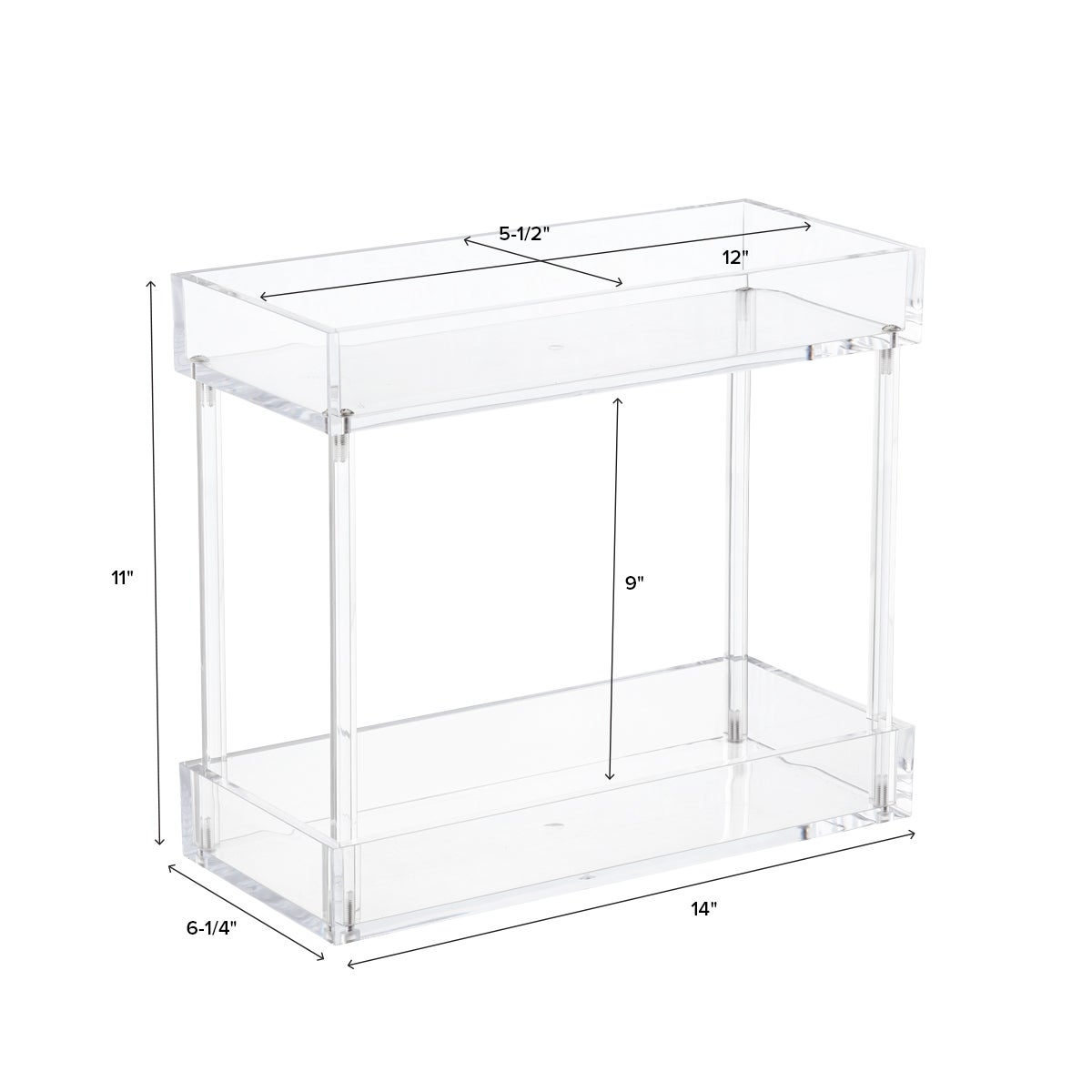 2Tier Acrylic Tower The Container Store