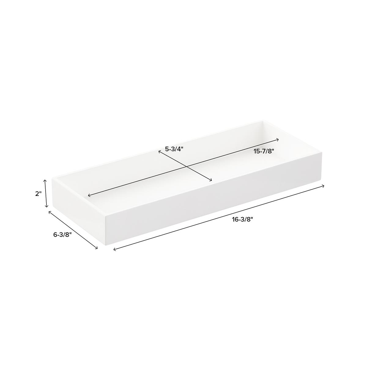 Large White Lacquered Vanity Tray | The Container Store