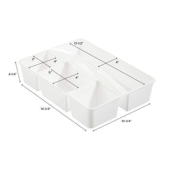 3Tier Cart Divided Caddies with Handles The Container Store