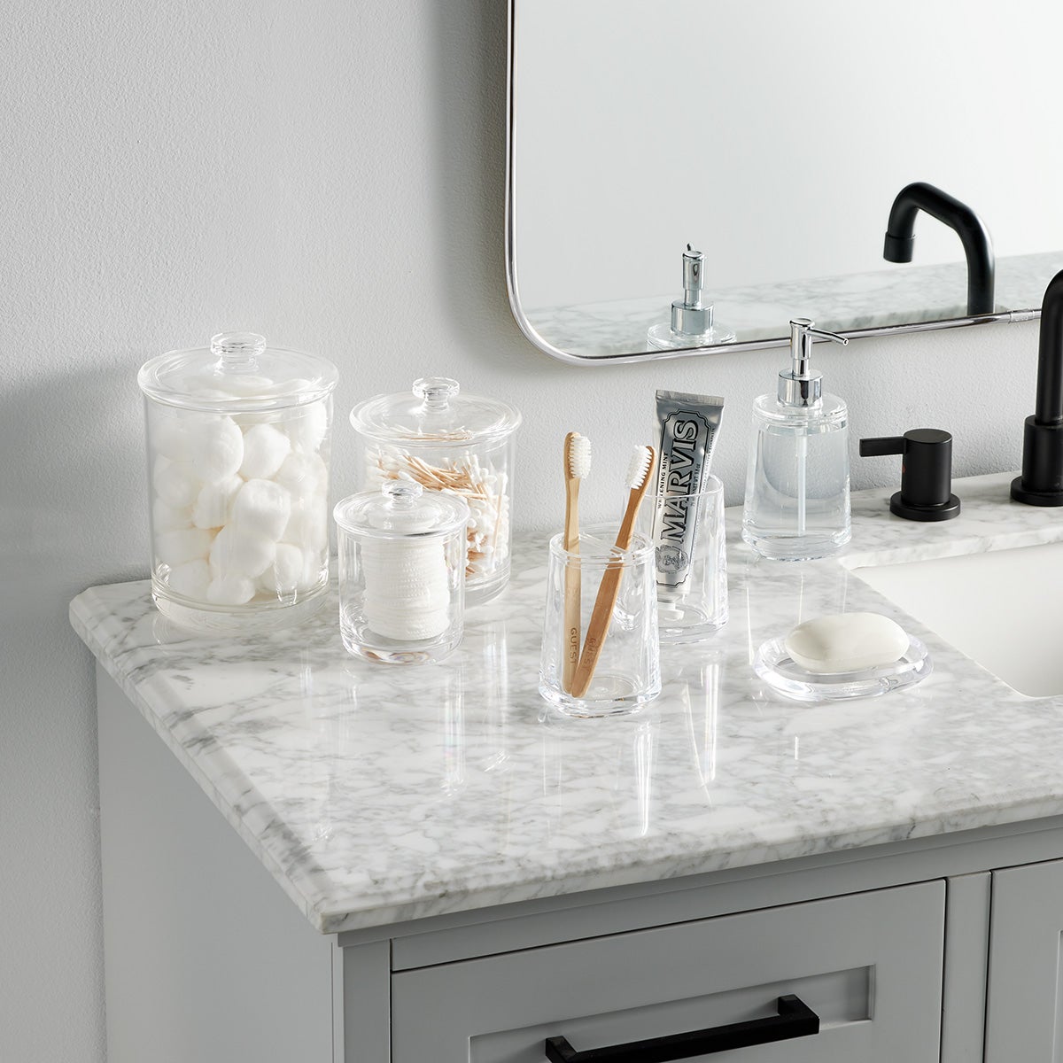 Acrylic Bath Starter Kit The Container Store