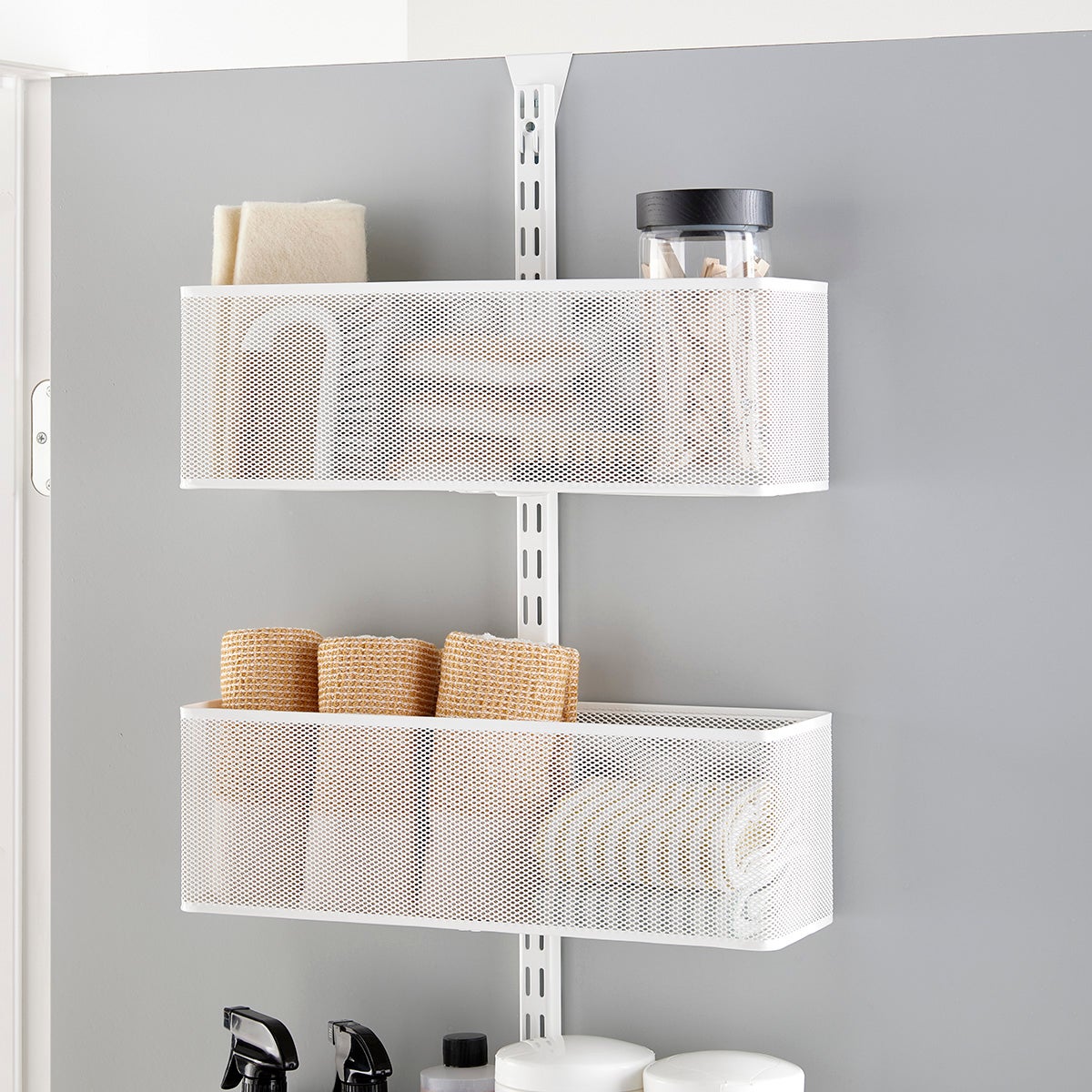Elfa Utility Large Mesh Over the Door Rack The Container Store