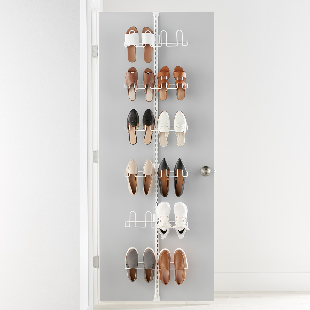 hanging shoe rack wall