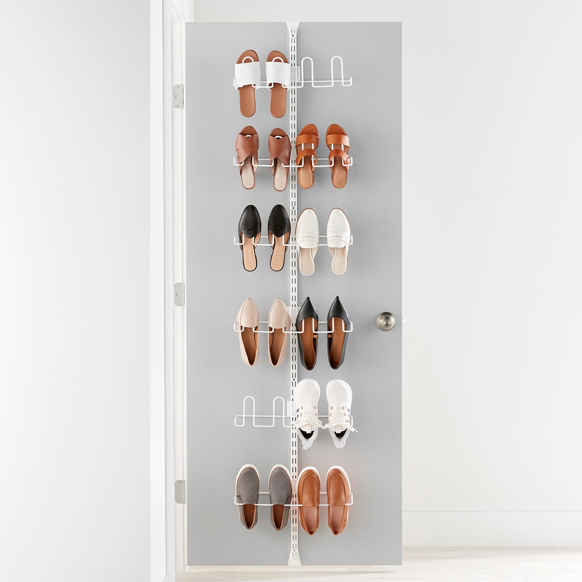 Elfa Utility Shoe Over the Door Rack Solution The Container Store