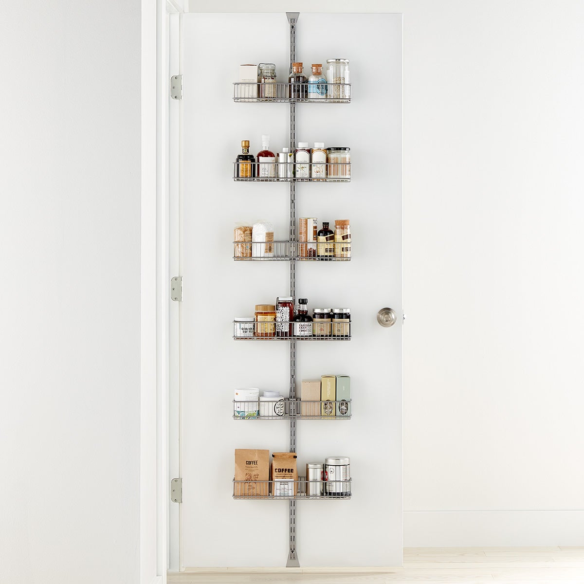 Elfa Utility Medium Over the Door Rack The Container Store