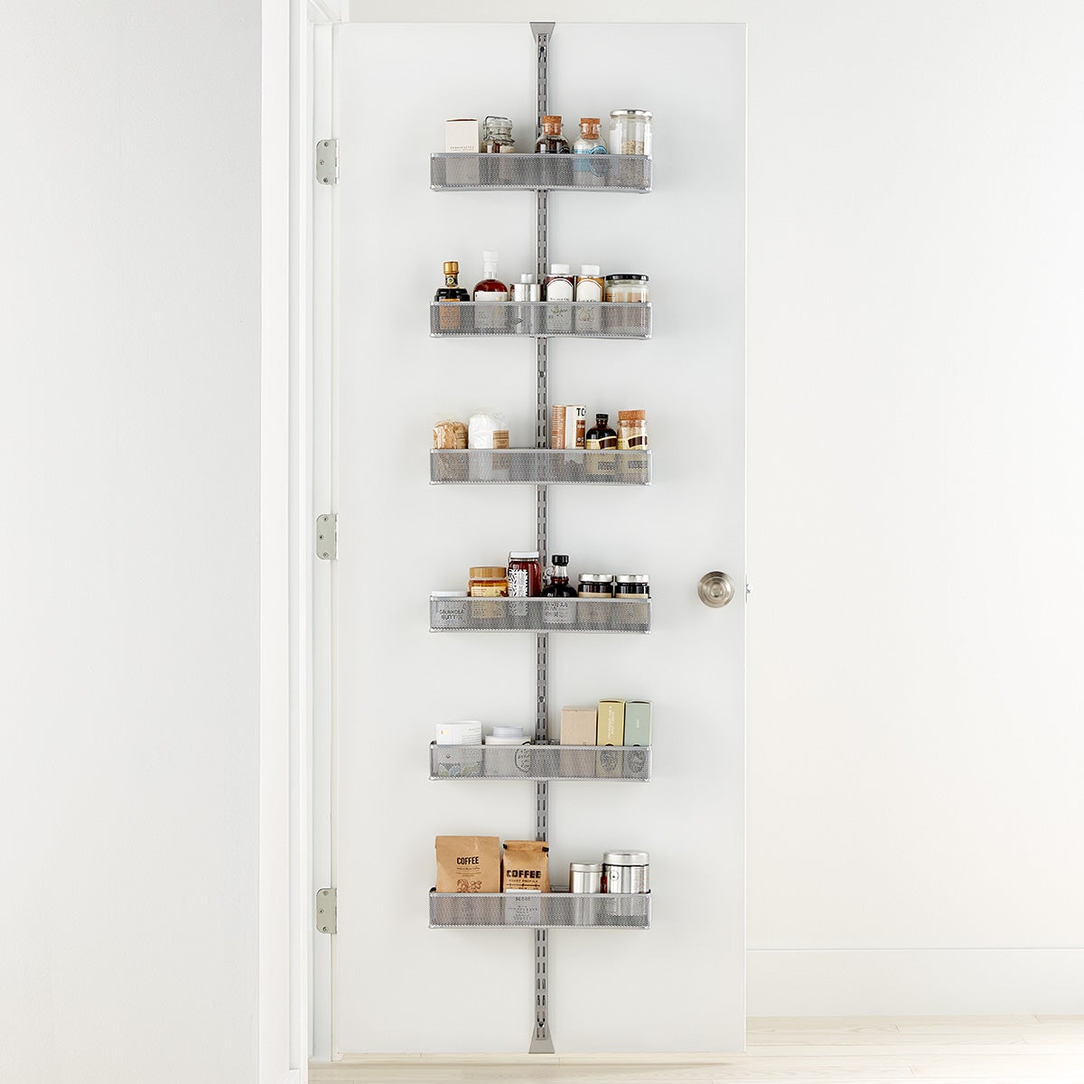 Elfa Utility Medium Mesh Over the Door Rack The Container Store