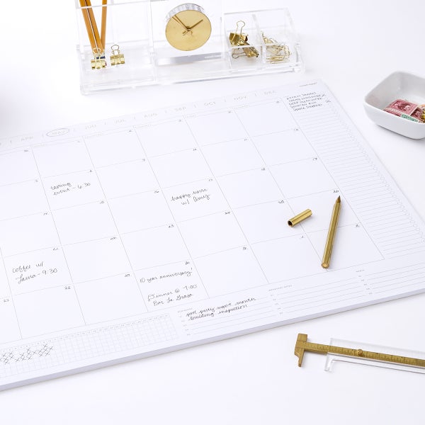 Russell Hazel Monthly Desktop Calendar Pad The Container Store Russell Hazel Monthly Desktop Calendar Pad The Container Store