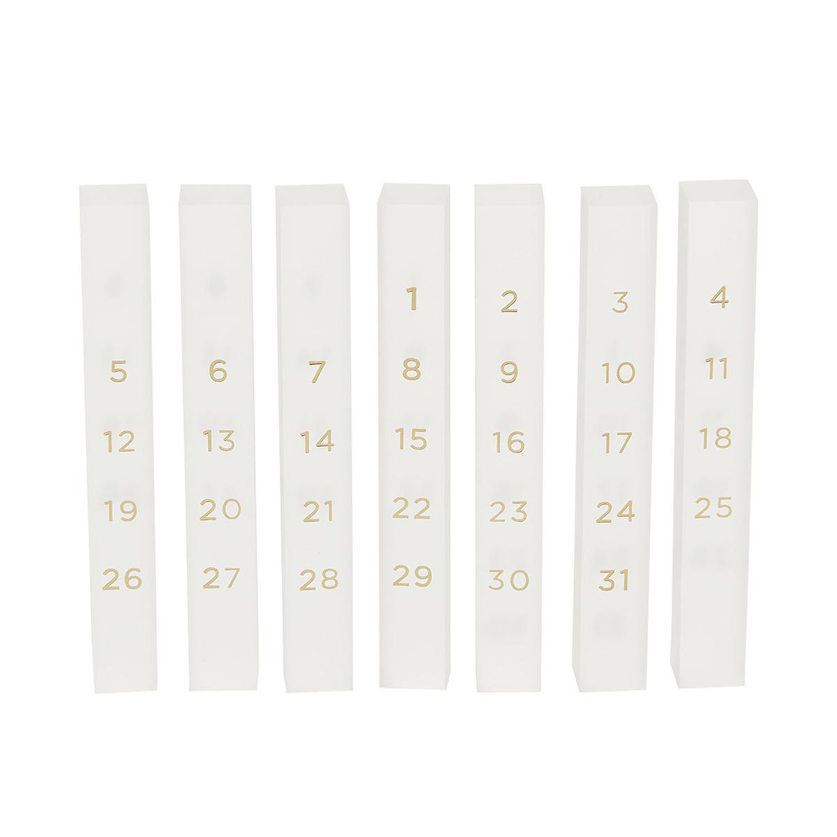 Russell Hazel Pencil Cup Perpetual Calendar | The Container Store