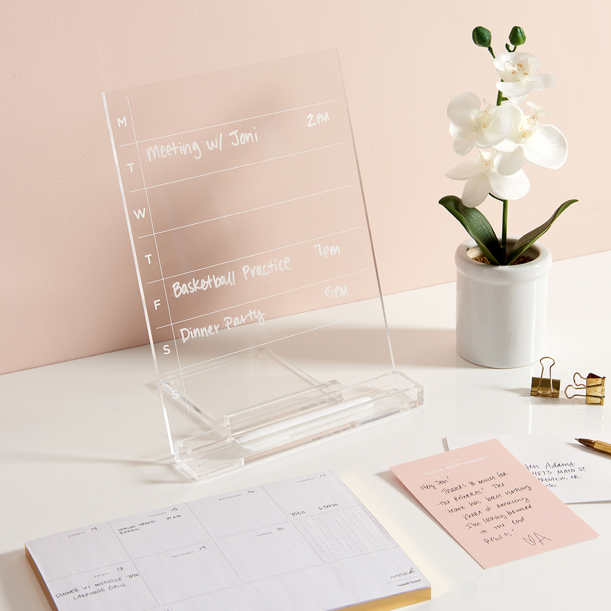 Russell Hazel Acrylic Weekly Dry Erase Board