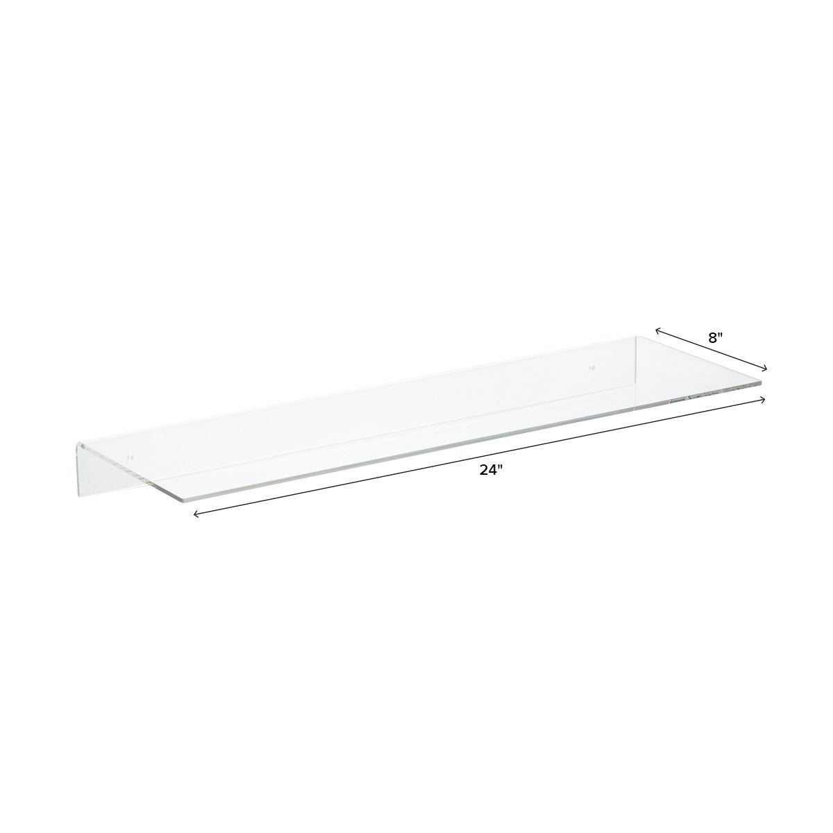 Single Acrylic Wall Shelves The Container Store