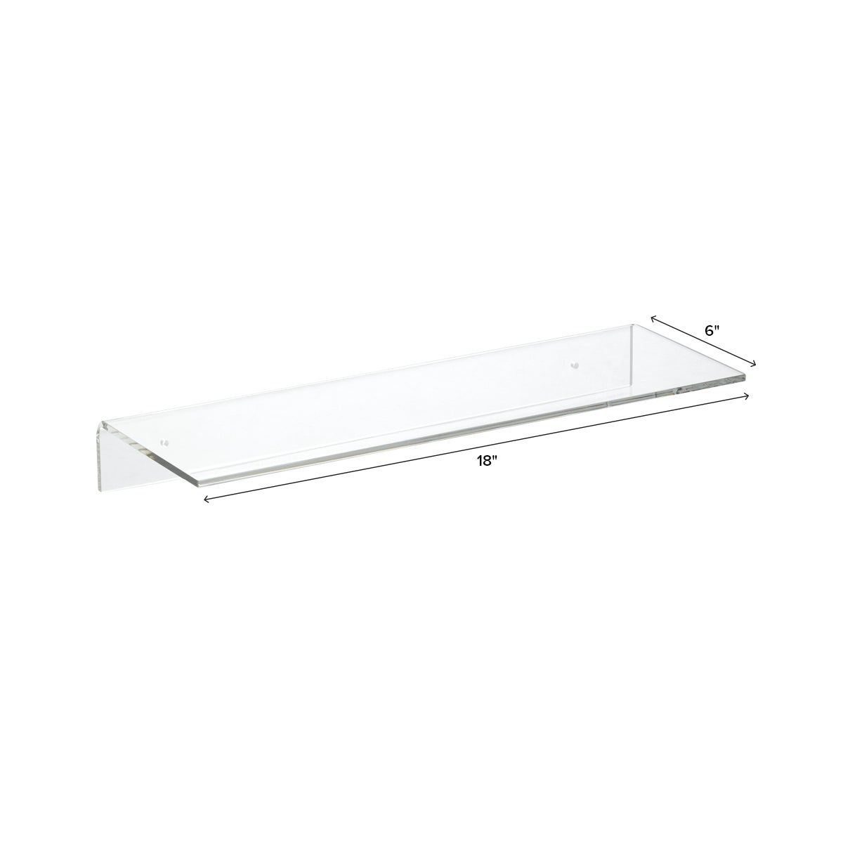 Single Acrylic Wall Shelves The Container Store