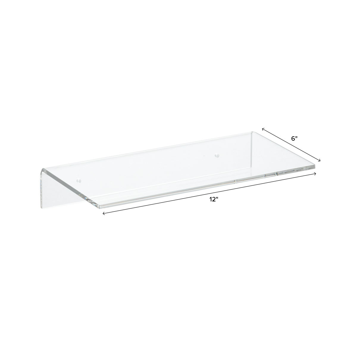 Single Acrylic Wall Shelves The Container Store