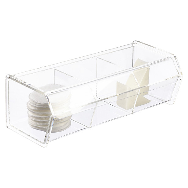 Acrylic 3-Compartment Organizer - 9x9x2.95 - Single