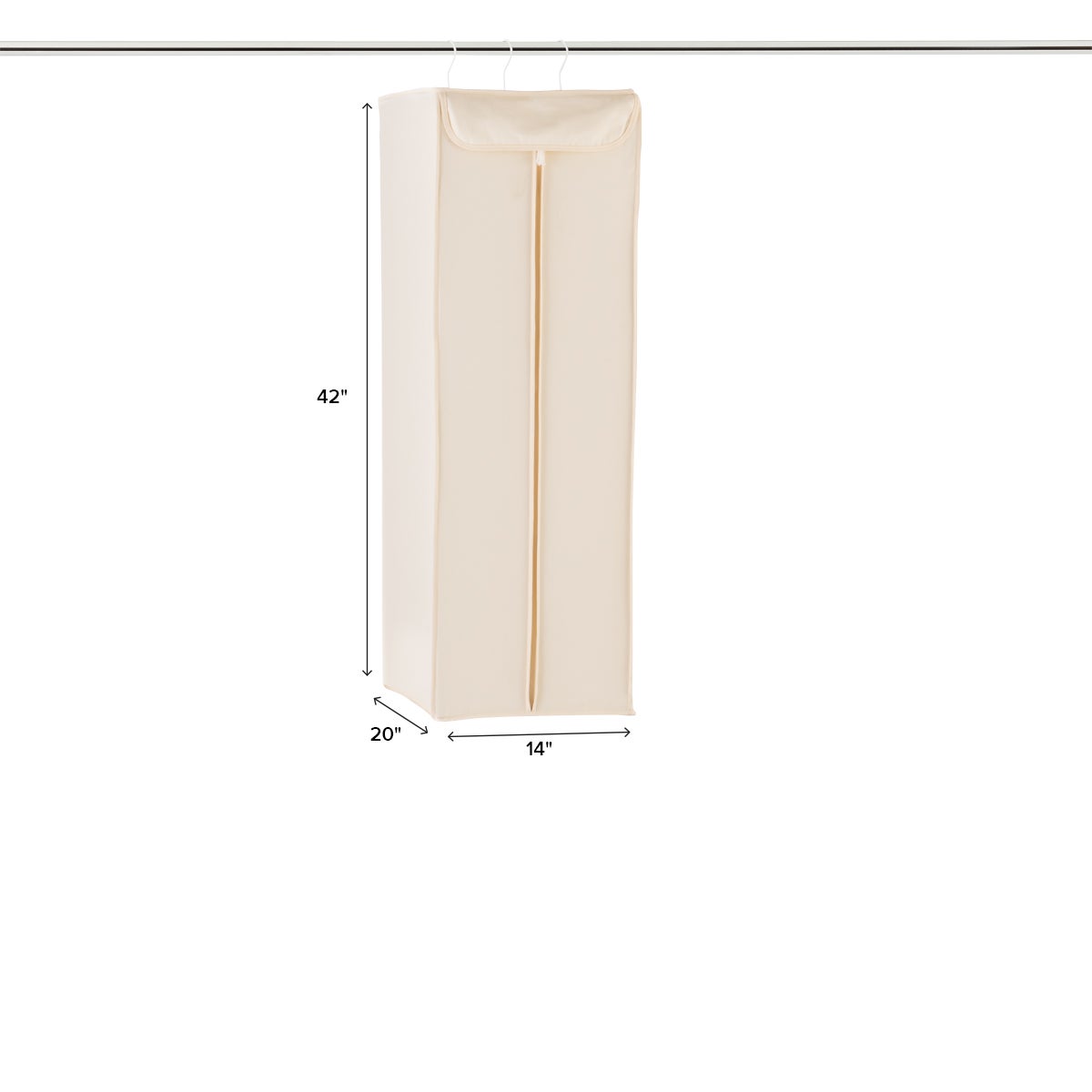 Natural Cotton Hanging Storage Bags The Container Store