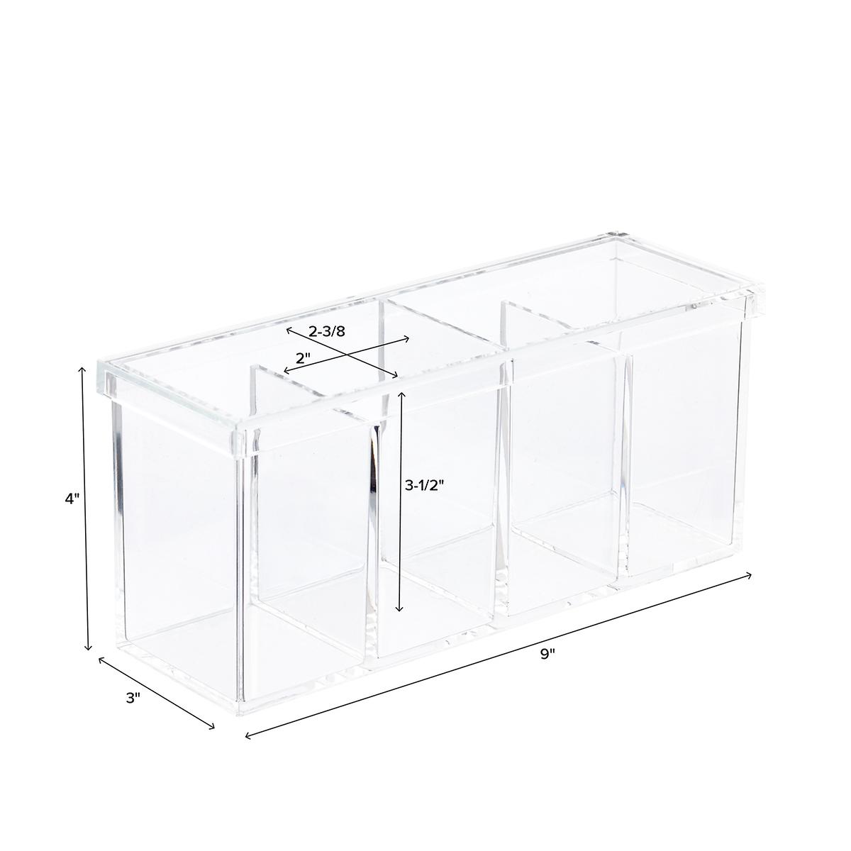 Acrylic 4-Section Box | The Container Store